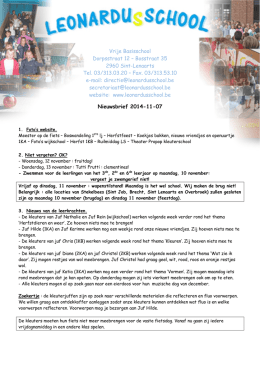 07 November 2014 - De Leonardusschool