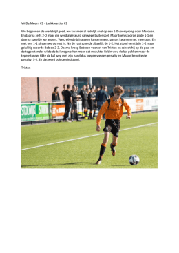 VV De Meern C1 - Laakkwartier C1 We begonnen de wedstrijd goed
