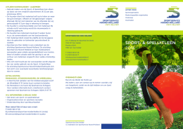 Brochure Sport - Sportservice Noord