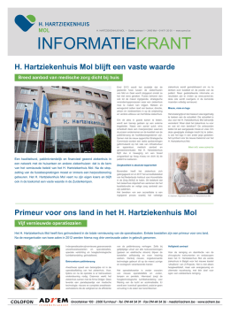 INFORMATIEKRANT - H Hartziekenhuis Mol