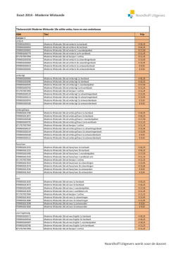 Exact 2014 -‐ Moderne Wiskunde Noordhoff Uitgevers werkt voor de