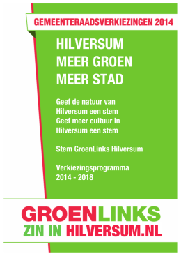 ZIN IN HILVERSUM.NL - GroenLinks Hilversum