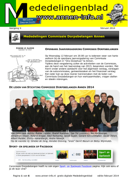 Digitale Mededelingenblad Februari 2014 - Annen