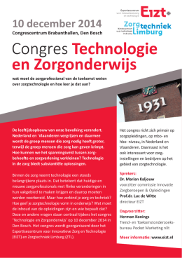 EIZT congres | A5 Save the Date 2014.indd