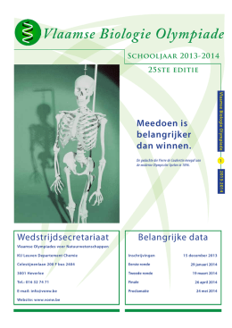 Klik hier - Vlaamse Olympiades voor Natuurwetenschappen