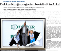 Artikel opening Arkel - Dekker BV Kozijnprojecten