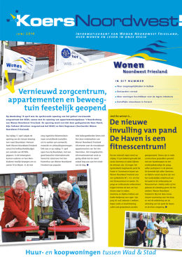 Koers Noordwest - Juni 2014 - Wonen Noordwest Friesland