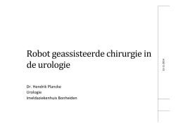 Robot geassisteerde chirurgie in de urologie