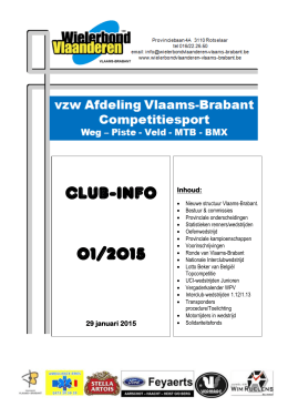 lees meer - WIELERBOND VLAANDEREN - Afdeling Vlaams