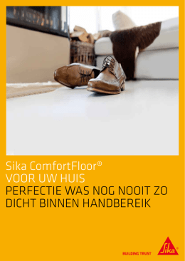 Sika ComfortFloor® voor uw huis