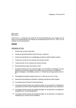 Agenda gemeenteraad donderdag 29 januari 2015 (pdf)