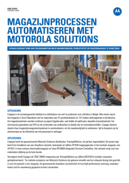 Magazijnprocessen automatiseren met Motorola Solutions