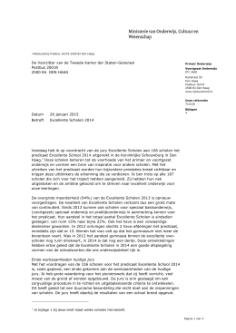 "Kamerbrief Excellente Scholen 2014" PDF