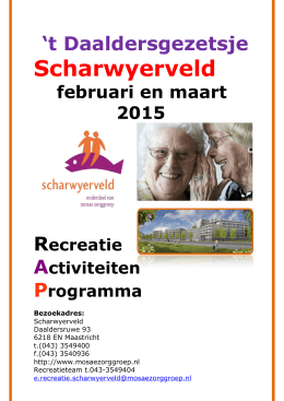 activiteiten februari / maart 2015