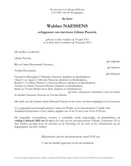 Walther NAESSENS - Uitvaart Verlinde