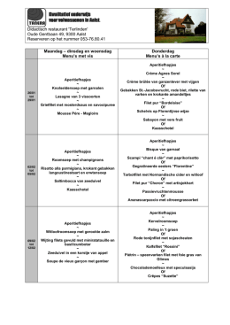 Menu`s Terlinden 2014 2015