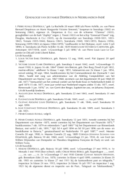 1 GENEALOGIE VAN DE FAMILIE DESP&Eacute;ROUX IN
