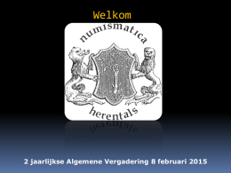 Algemene Vergadering - Numismatica Herentals