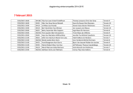 Planning Volwassenen