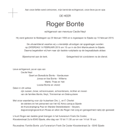 Roger Bonte - Uitvaartverzorging – Funerarium Frank De Coster