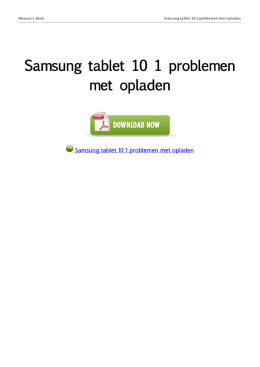 Samsung tablet 10 1 problemen met opladen
