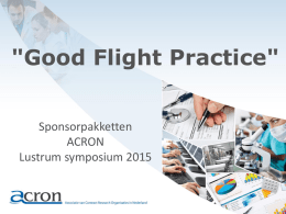 sponsorpakketten - ACRON Lustrum 2015