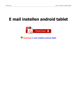 E mail instellen android tablet