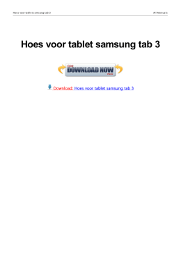 Hoes voor tablet samsung tab 3