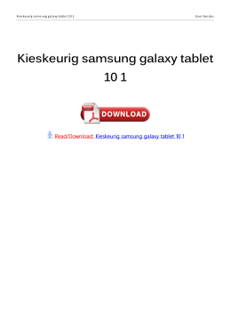 Kieskeurig samsung galaxy tablet 10 1