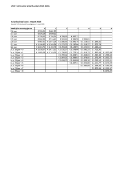 CAO Technische Groothandel 2014-2016 Salarisschaal van 1 maart