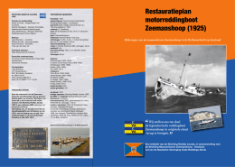 “ ” Restauratieplan motorreddingboot Zeemanshoop