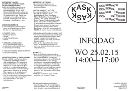 Bekijk het programma - KASK Conservatorium