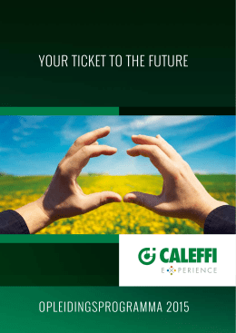 hier de brochure voor Caleffi Academy 2015