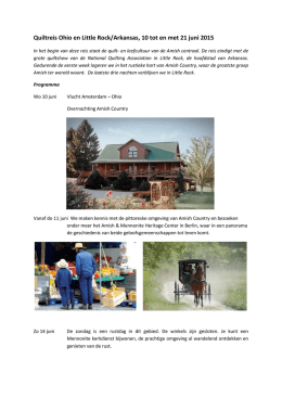 Reisprogramma Amish County, Ohio, juni 2015 - Laura`s Quilt