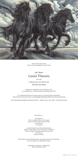 Louis Theuns - Familiebericht