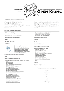 Lees de zondagsbrief