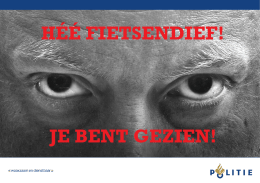 Poster Ogen `He fietsendief, je bent gezien` horizontaal