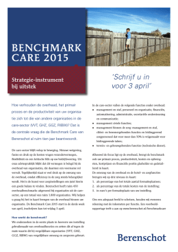 Flyer Benchmark Care 2015