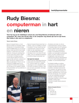 Rudy Biesma: computerman in hart en nieren