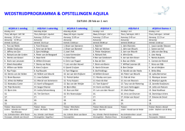 Opstellingen - VV Aquila Dreumel