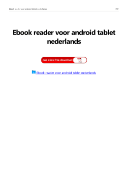Ebook reader voor android tablet nederlands