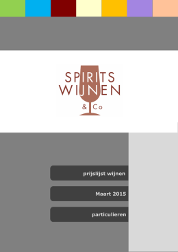 prijslijst wijnen Maart 2015 particulieren - Spirits