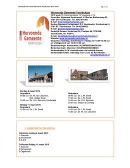 1- RONDOM DE DIENSTEN Hervormde Gemeente Voorthuizen