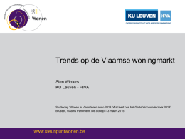 Trends op de Vlaamse woningmarkt
