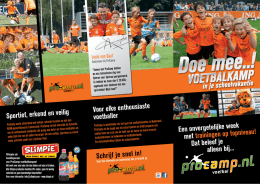 Brochure downloaden - ProCamp Voetbalkampen