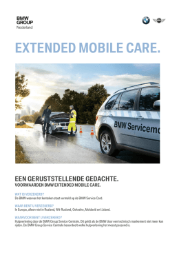 Voorwaarden BMW Extended Mobile Care (PDF
