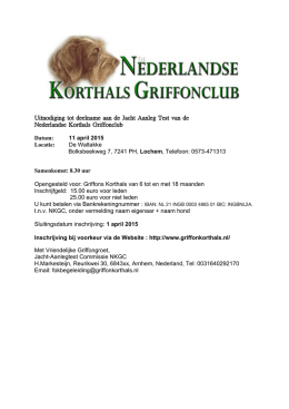 Klik hier voor de uitnodiging - De Nederlandse Korthals Griffonclub