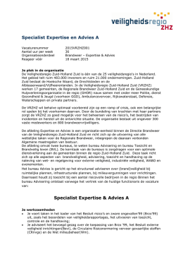 Vacature Specialist Expertise en Advies A