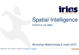 Spatial Intelligence - Irias Informatiemanagement