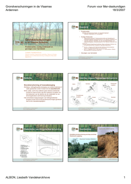 Presentatie grondverschuiving in de Vlaamse Ardennen
